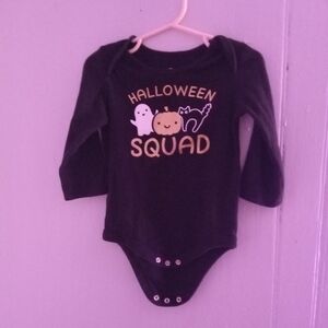 Halloween Squad Black & Orange Baby Onesie